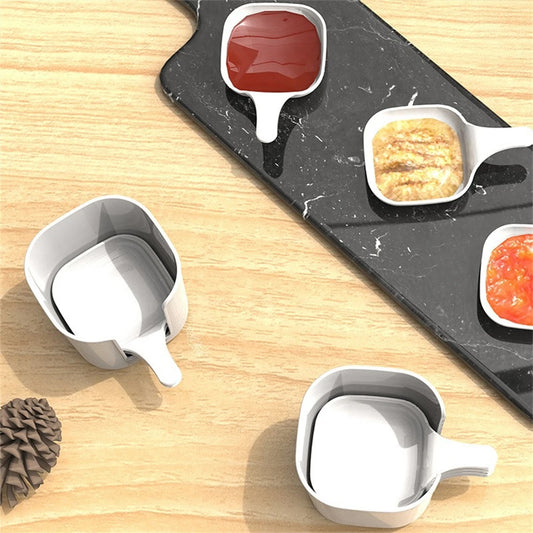 KitchenTidy Dip Set: Plastic Dipping Bowls with Handle.